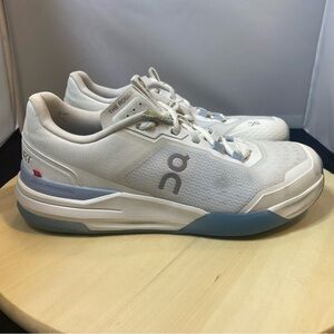 On The Roger Advantage Pro White Chambray Women's 9.5  3WF10180753